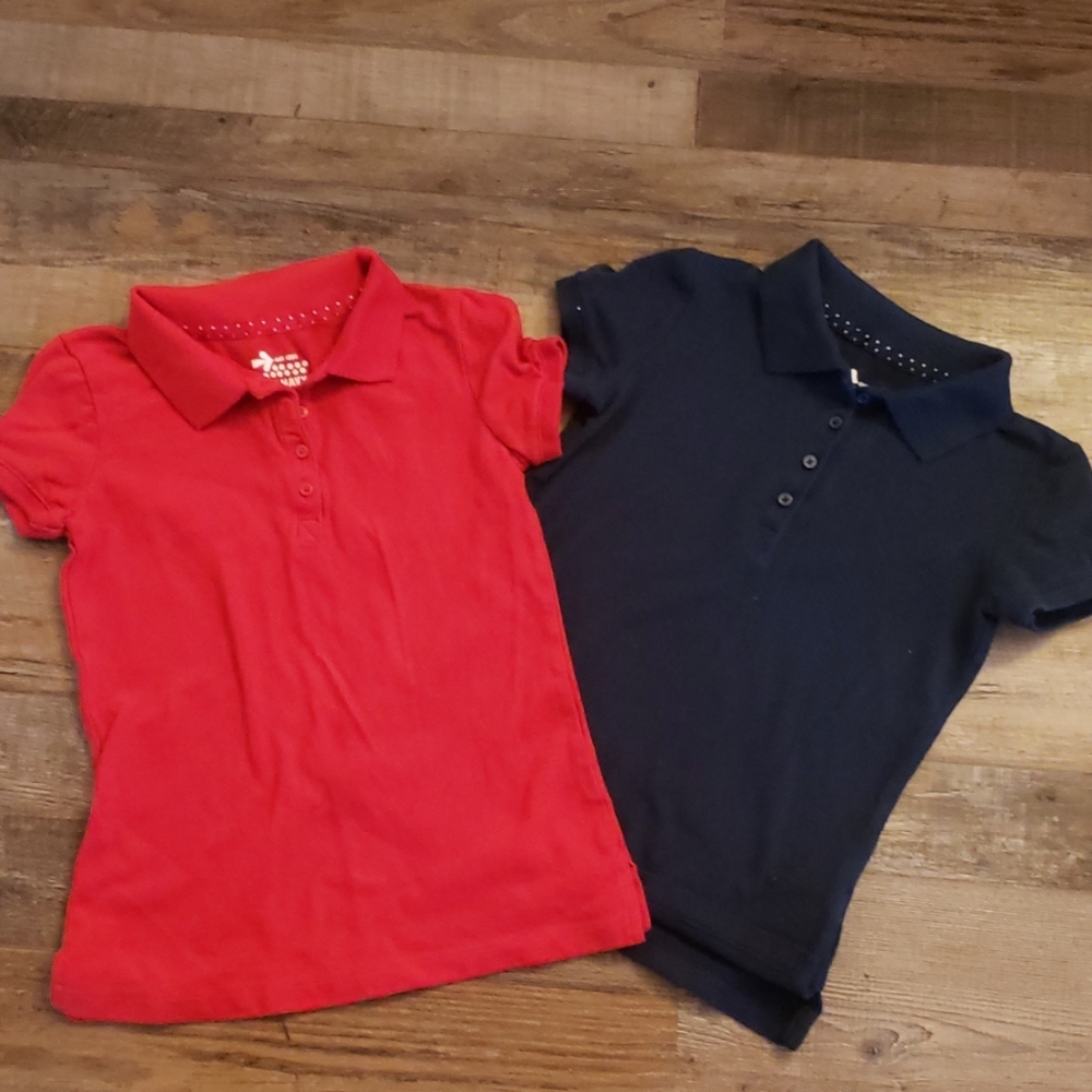 2 Old Navy girls polos size small 6-7